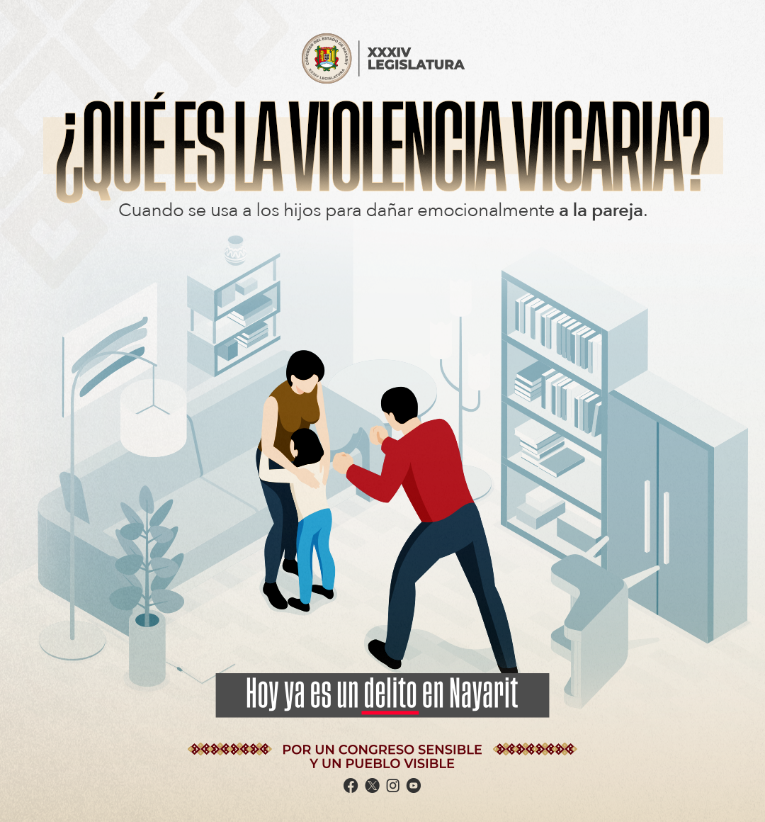 La violencia vicaria ya es delito en Nayarit