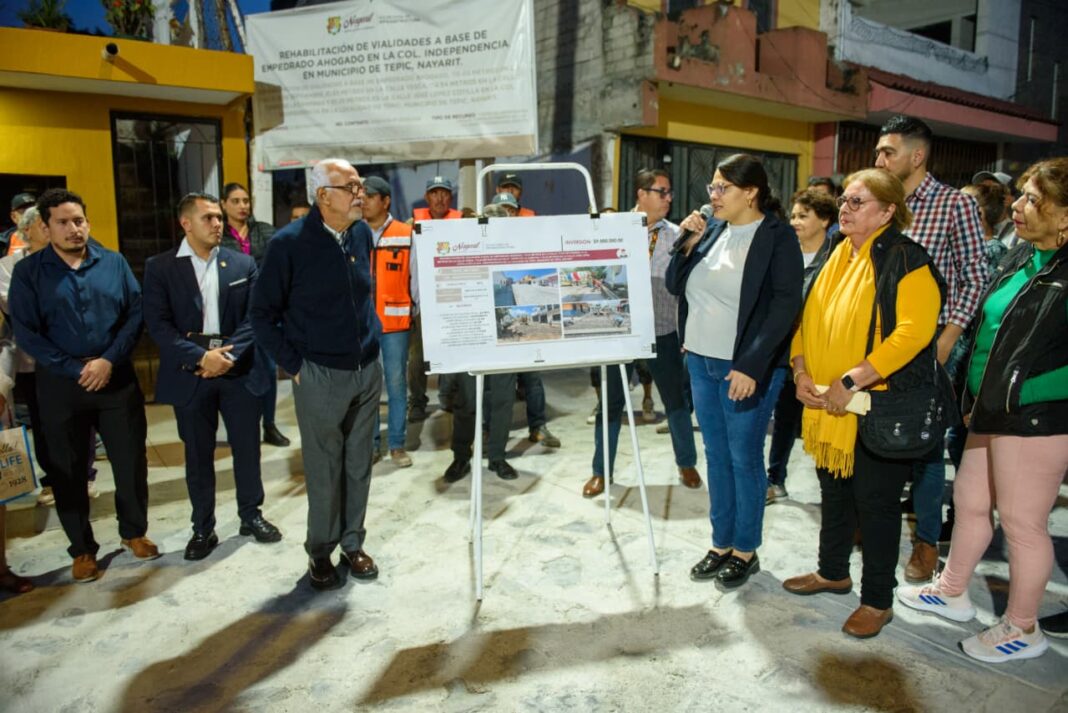 Tras más de 40 años, están por concluir las obras de la rehabilitación integral de calles y drenaje en la colonia Independencia de Tepic