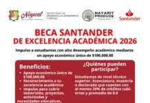Invitan a estudiantes a participar en la Beca Santander de Excelencia Académica 2026