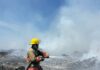Coordinación interinstitucional atiende incendio en relleno sanitario de San Blas