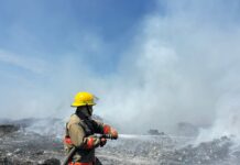 Coordinación interinstitucional atiende incendio en relleno sanitario de San Blas