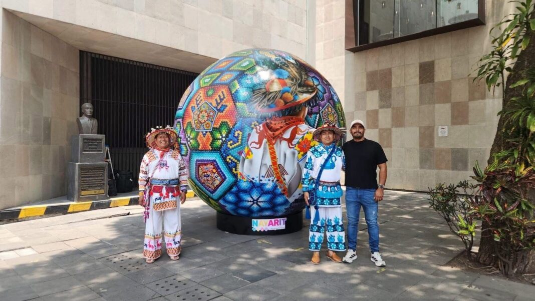 Arte wixárika proyecta la identidad de Nayarit en el escenario mundial del fútbol
