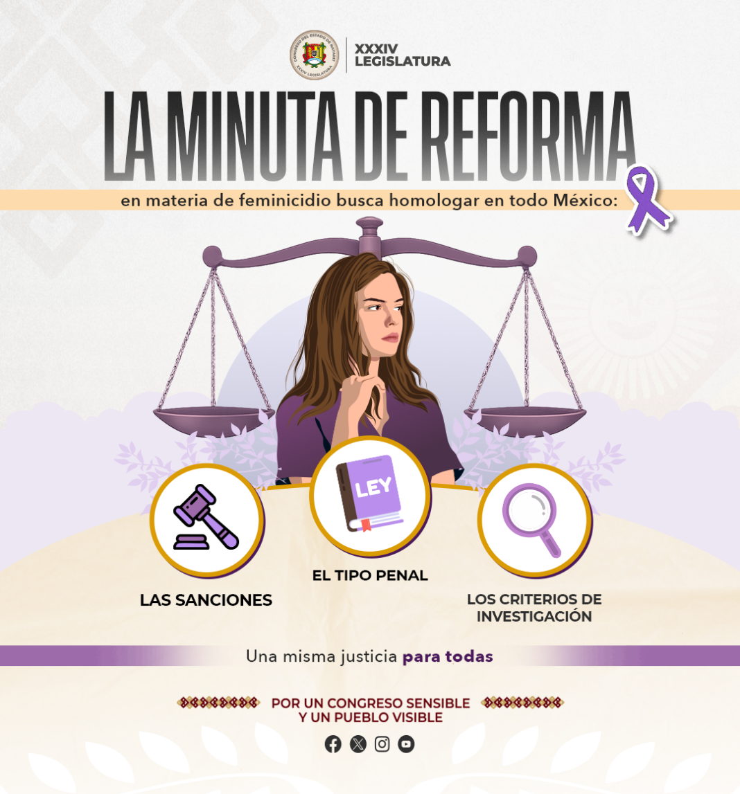 Una misma justicia para todas: Los tres pilares de la minuta de reforma para homologar el feminicidio en México