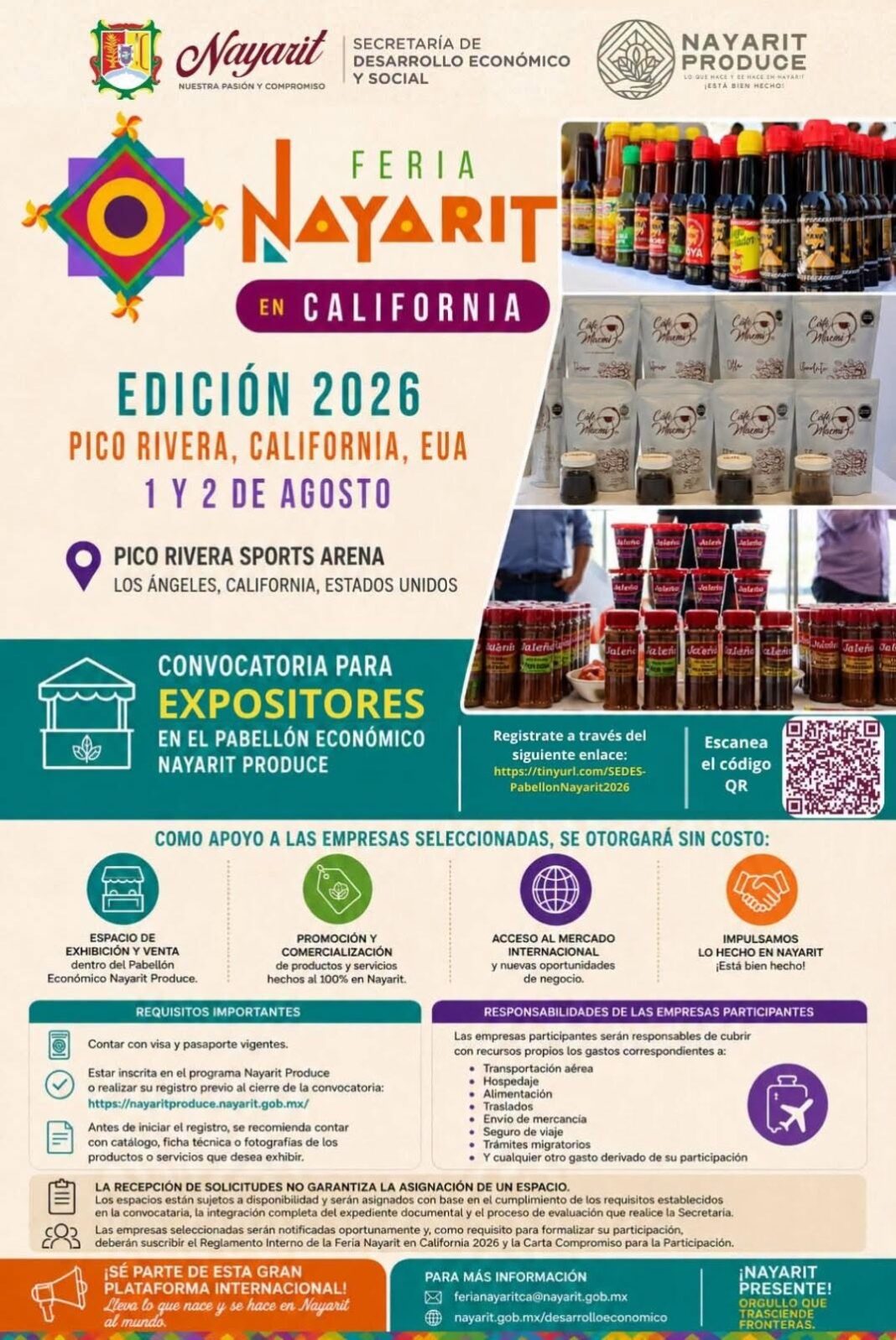 Invitan a empresas nayaritas a participar en Feria Nayarit en California 2026 Invitan a empresas nayaritas a participar en Feria Nayarit en California 2026