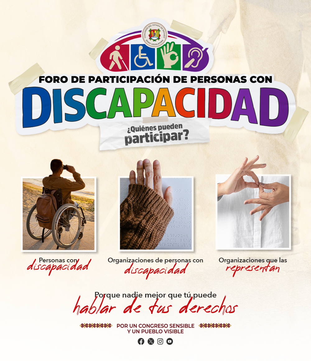 Impulsa el Congreso de Nayarit la participación de personas con discapacidad Impulsa el Congreso de Nayarit la participación de personas con discapacidad