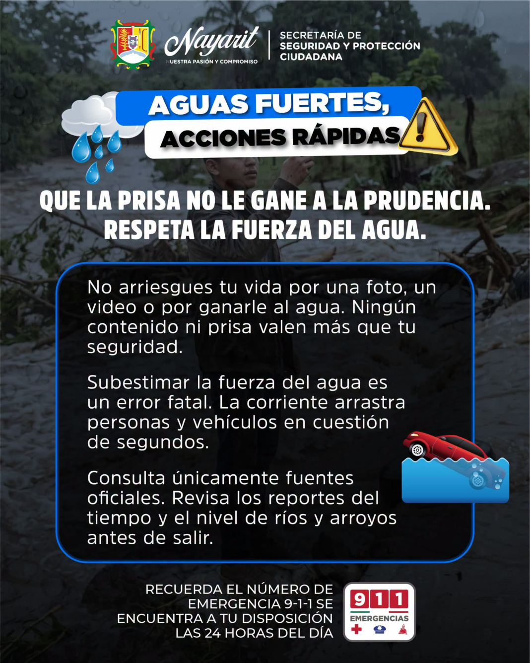 Piden atender recomendaciones de seguridad durante las lluvias Piden atender recomendaciones de seguridad durante las lluvias
